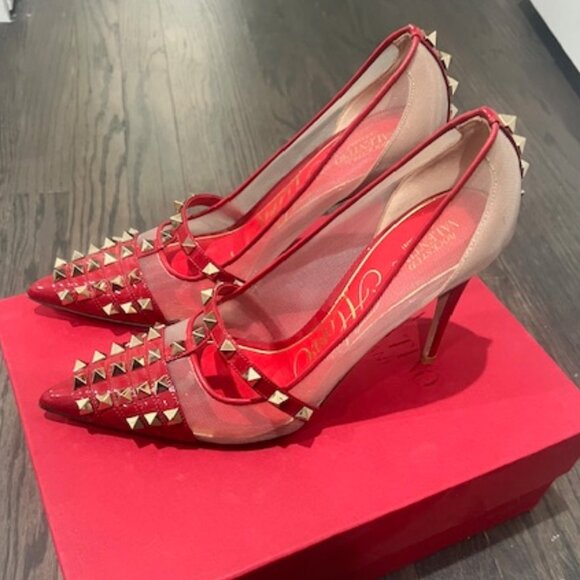 Red  Valentino Rockstud Pumps, size 38